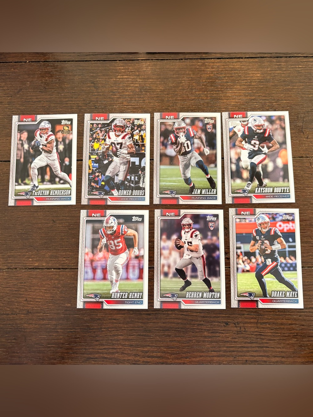 TOPPS NEW ENGLAND PATRIOTS Large Lot Football Trading Cards MINT